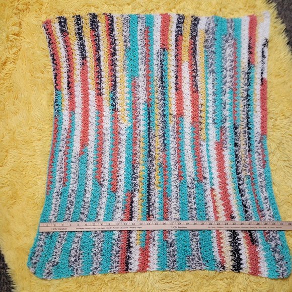 Handmade Crochet Blanket Afghan Beautiful Southwest Colors - Picture 5 of 16
